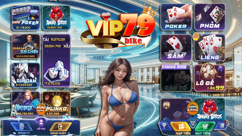 Hướng dẫn cách vào sảnh game bài Vip79